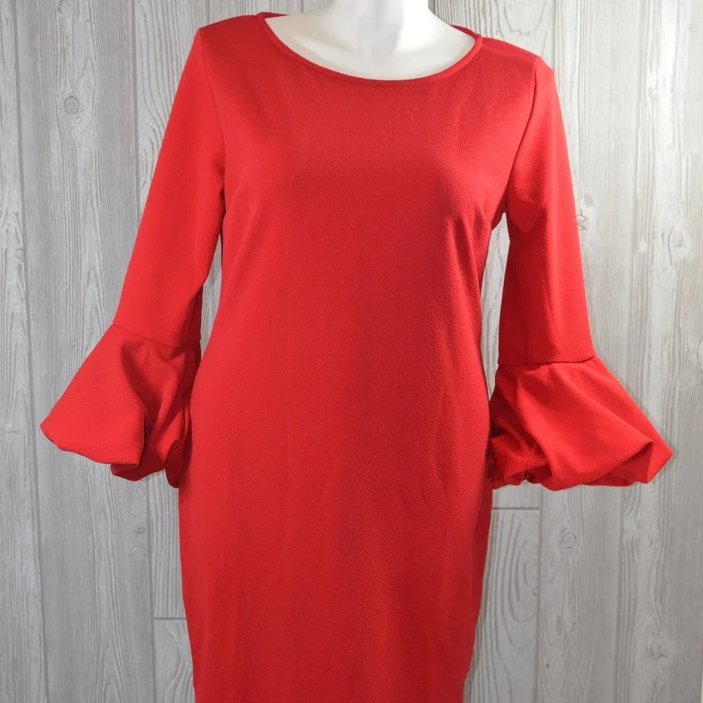 NWT Ella Samani Stretch Red Dress Designer PLUS SIZE 2X 3X - Picture 3 of 13